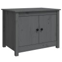 vidaXL Salongbord grå 71x49x55 cm heltre furu