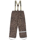 Mikk line Skibukser m. Seler AOP Leo Mikk line 7 år 122 Ski Pants Beige Brun Svart