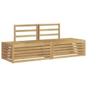 vidaXL Utendørs sofa sett 3 Stk Hvit 182,5 x 63 x 73 cm