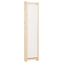 vidaXL Romdeler 4 paneler kremhvit 160x170x4 cm stoff