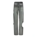 Off White Dame Jeans Grå W28,