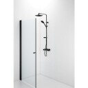 Contura Shower Space dusjdør, 72 cm, klart glass, hvid profil white/clear 72x200 cm