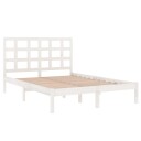 vidaXL Sengeramme hvit heltre 150x200 cm 5FT King Size 8720287042181