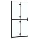 Sammenleggbar dusjvegg med klart ESG-glass 100x190 cm