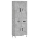  Highboard betonggrå 69,5x34x180 cm konstruert tre
