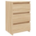 vidaXL Nattbord sonoma eik 40x35x62,5 cm sponplate