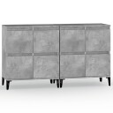 vidaXL Skjenker 2 stk betonggrå 60x35x70 cm konstruert tre
