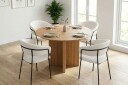 Edda spisegruppe rund 110 cm eik med 4 Karol spisestoler   Eik
