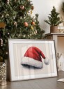 Watercolor Santa Hat Plakat Plakat / 50x70cm