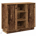  Sideboard med LED Gamelt Tre 90x32x75 cm Konstruert Tre
