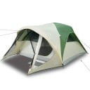 Familietelt for camping 6 personer grønn vanntett