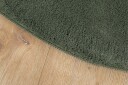 Soft Wiltonteppe 200 cm Rund - Smaragdgrønn