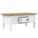 vidaXL Salongbord BODO hvit og brun 100x55x45 cm heltre furu