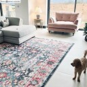 Wilton teppe   Bouhjar blå/rosa/multi Størrelse: 280 x 280 cm firkantet form