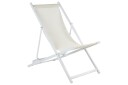Sammenleggbar dekkstol Locri II - Beige, hvit