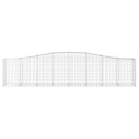 vidaXL Gabionkurver buede 3 stk 400x50x80/100 cm galvanisert jern