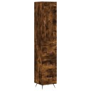 vidaXL Highboard røkt eik 34,5x34x180 cm konstruert tre 8720845495961