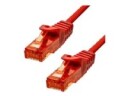 ProXtend - Koblingskabel - RJ-45 (hann) til RJ-45 (hann) - 25 cm - 6 mm - UTP - CAT 6 - halogenfri, uten hindringer, flertrådet - rød