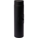 200 mm Metalbestos svart røykrørlengde 500 mm med rengjøringsklaff black 200x500 mm