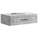 vidaXL Vegghengt Sidebord Betonggrå 59 x 34,5 x 17 cm Konstruert tre