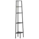vidaXL Hj?rnehylle 5 etasjer svart 45,5x31,5x180 cm
