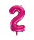Tallet 2 Rosa JUMBO Folieballong 86 cm