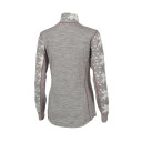 Dovrefjell Traditional ullpolo (W), grey/berry - Str. 3XL