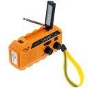 Adler AD-1197 Nødradio med Solcelle og Vev Oransje