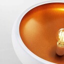 Lindby Metalltaklampe Gerwina, hvit og gull