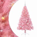  Kunstig Forhåndsopplyst Juletre med 150 LED Rosa 150 cm PVC