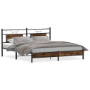 Sengeramme uten madrass røkt eik 183x213 cm konstruert tre