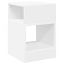 vidaXL Avlastningsbord Hvit 30,5 x 30 x 45 cm Konstruert tre