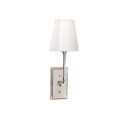 Hulton vägglampa nickel/vitt glas
