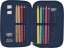 Beckmann 3-zip Penal m/innhold Pet Friends Blue