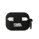 Karl Lagerfeld KLAP2RUNCHK AirPods Pro 2 deksel czarny/svart silikon Choupette Head 3D