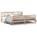  Sengeramme med hodegavl 200x200 cm heltre furu 3306653