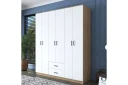 Jabhar Garderobe 180x210 cm Brun/Hvit - Hanah Home