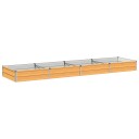 vidaXL Hevet Hagebed Naturlig 320 x 80 x 24 cm kaldvalset stål