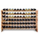 Vinreol i tre for 72 flasker – stabelbar design