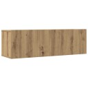  TV-skapsett 3 deler veggmontert artisan eik konstruert tre 8721158761002