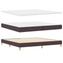 Box Spring Seng med Madrass   Mørkebrun 200x200 cm i Stoff