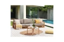 3 sitssoffa Beliani Timor Ljus trä/grått/beige Ja Light wood\|\|Grey\|\|Beige  