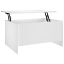 vidaXL Salongbord hvit 80x55,5x41,5 cm konstruert tre