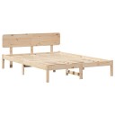  Sengestamme med hodegjerde Naturlig 160 x 200 cm Heltre furu
