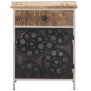 vidaXL Nattbord 40x30x50 cm grovt mangotre