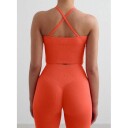 aim´n Shape Seamless Cross Back Bralette - Orange - XS
