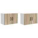  Kjøkkenskap 2 pcs Sonoma eik 60 x 31 x 40 cm Konstruert tre