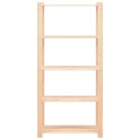 vidaXL Lagringshyller 5 etasjer 2stk 80x38x170cm heltre furu 250kg