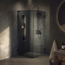 Dusjhjørne Westerbergs Lynx Nexus 900x1000 mm, Sotet Glass, Børstet Bronse