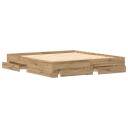 Seng med Skuffer Artisan Eik 180x200 cm Konstruert Tre